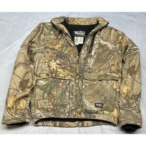 Vintage Walls Camo Bomber Jacket Insulated Boys XL (Fits Mens S) Workwear